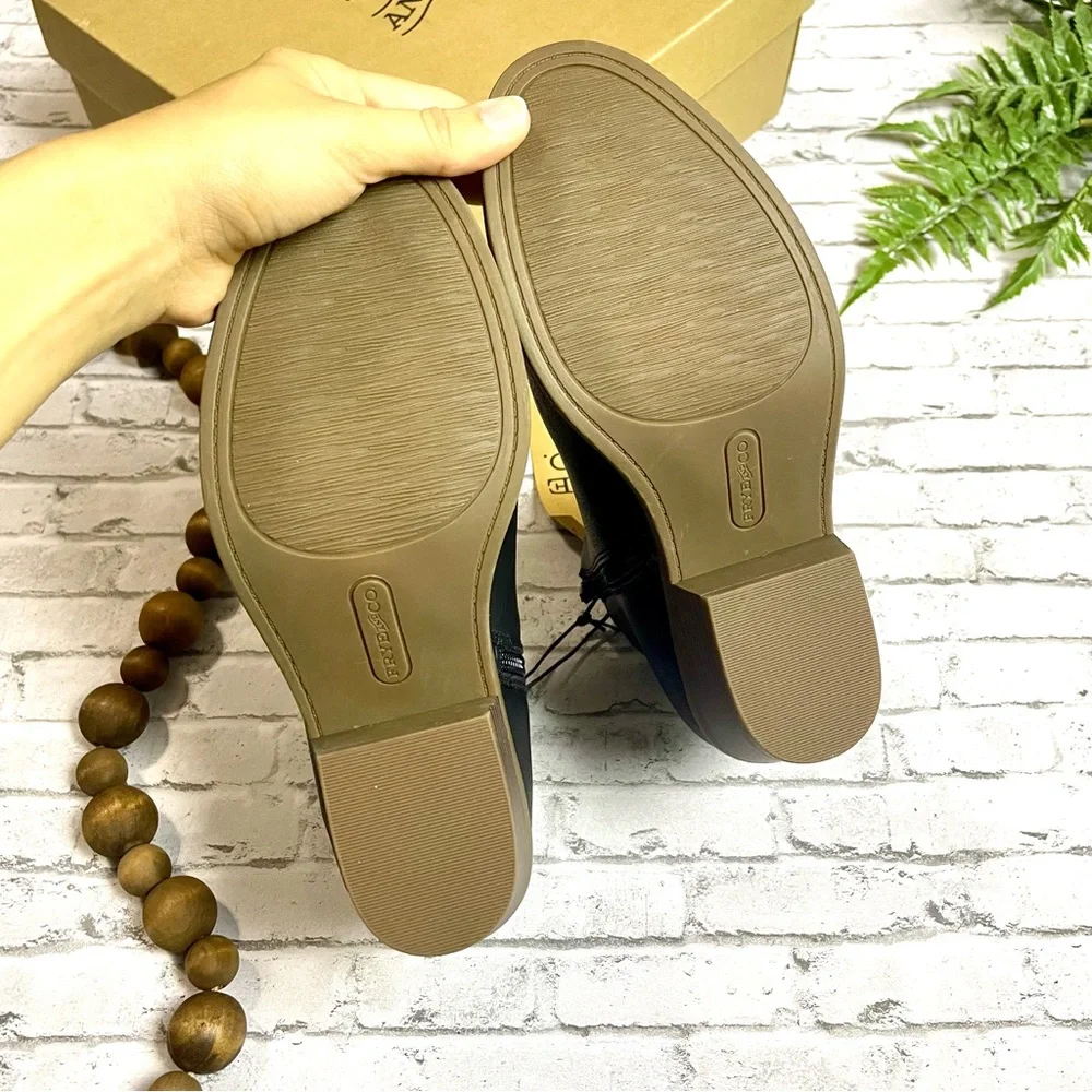 NWT Frye and Co Jude Stacked Heel Black Booties Women's Size 7.5 Bohemian Fall - Picture 6 of 10